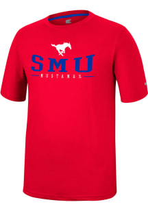 Colosseum SMU Mustangs Red McFiddish Short Sleeve T Shirt