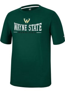Colosseum Wayne State Warriors Green McFiddish Short Sleeve T Shirt