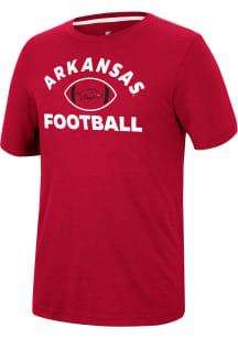 Colosseum Arkansas Razorbacks Crimson Motormouth Football Short Sleeve T Shirt