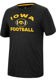 Colosseum Iowa Hawkeyes Black Motormouth Football Short Sleeve T Shirt