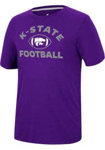 Colosseum K-State Wildcats Purple Motormouth Football Short Sleeve T Shirt