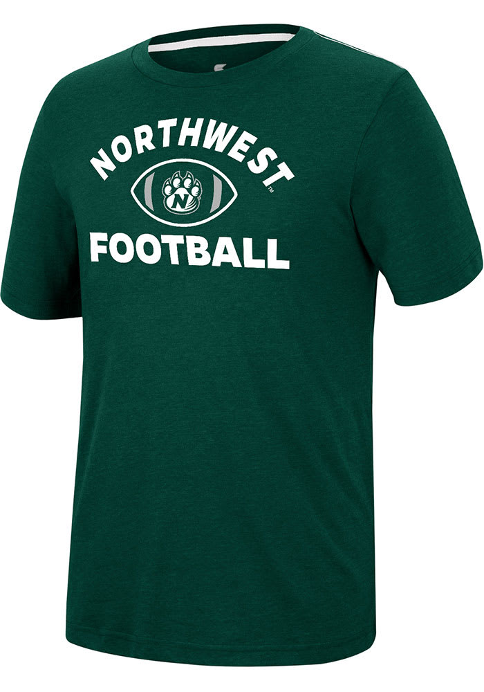 Colosseum Northwest Missouri State Bearcats Green Motormouth Football Short Sleeve T Shirt