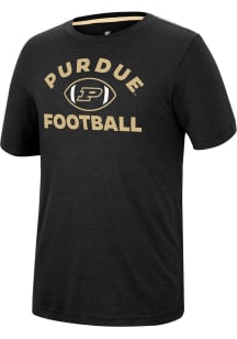 Colosseum Purdue Boilermakers Black Motormouth Football Short Sleeve T Shirt