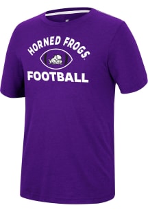 Colosseum TCU Horned Frogs Purple Motormouth Football Short Sleeve T Shirt