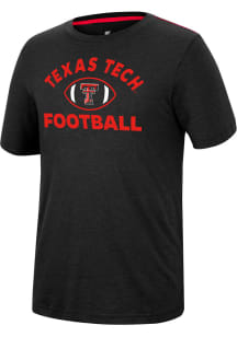 Colosseum Texas Tech Red Raiders Black Motormouth Football Short Sleeve T Shirt