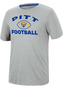 Colosseum Pitt Panthers Grey Motormouth Football Short Sleeve T Shirt