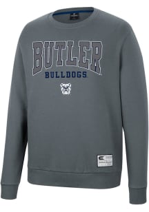 Colosseum Butler Bulldogs Mens Charcoal Scholarship Fleece Long Sleeve Crew Sweatshirt
