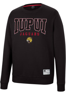 Colosseum IUPUI Jaguars Mens Black Scholarship Fleece Long Sleeve Crew Sweatshirt