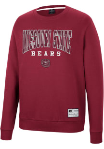 Colosseum Missouri State Bears Mens Maroon Scholarship Fleece Long Sleeve Crew Sweatshirt
