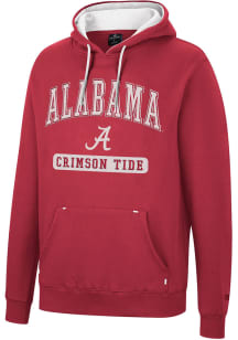Colosseum Alabama Crimson Tide Mens Crimson Scholarship Fleece Long Sleeve Hoodie