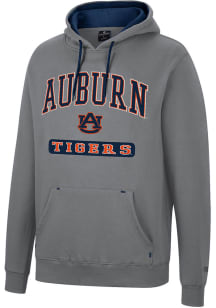 Colosseum Auburn Tigers Mens Charcoal Scholarship Fleece Long Sleeve Hoodie