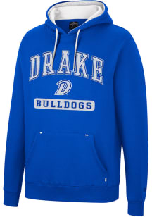 Colosseum Drake Bulldogs Mens Blue Scholarship Fleece Long Sleeve Hoodie