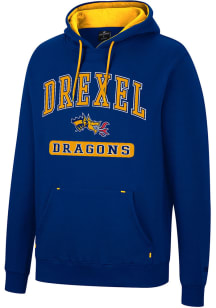 Colosseum Drexel Dragons Mens Navy Blue Scholarship Fleece Long Sleeve Hoodie