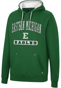 Colosseum Eastern Michigan Eagles Mens Green Scholarship Fleece Long Sleeve Hoodie