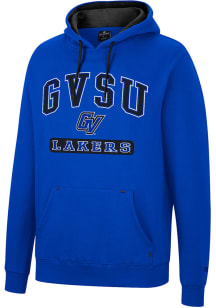 Colosseum Grand Valley State Lakers Mens Blue Scholarship Fleece Long Sleeve Hoodie