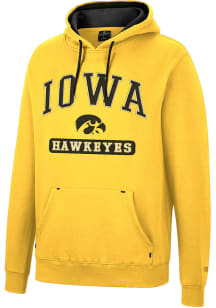 Colosseum Iowa Hawkeyes Mens Gold Scholarship Fleece Long Sleeve Hoodie