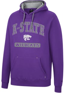 Colosseum K-State Wildcats Mens Purple Scholarship Fleece Long Sleeve Hoodie