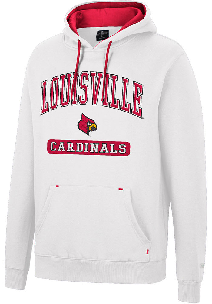Colosseum Louisville Cardinals Black Scholarship Fleece Long Sleeve Crew Sweatshirt, Black, 70% Cotton / 30% POLYESTER, Size S, Rally House