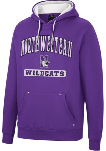 Colosseum Northwestern Wildcats Mens Purple Scholarship Fleece Long Sleeve Hoodie