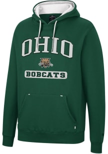 Colosseum Ohio Bobcats Mens Green Scholarship Fleece Long Sleeve Hoodie