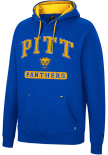 Colosseum Pitt Panthers Mens Blue Scholarship Fleece Long Sleeve Hoodie