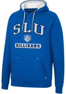 Colosseum Saint Louis Billikens Mens Blue Scholarship Fleece Long Sleeve Hoodie
