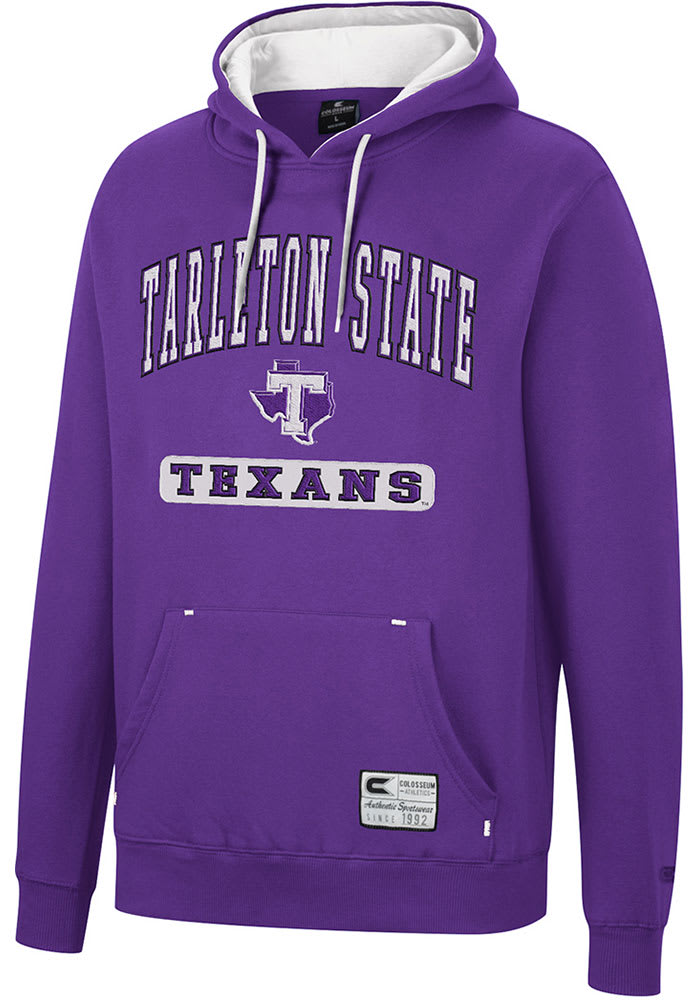 Colosseum Tarleton State Texans Mens Purple Scholarship Fleece Long Sleeve Hoodie