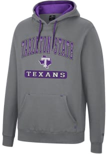Colosseum Tarleton State Texans Mens Charcoal Scholarship Fleece Long Sleeve Hoodie