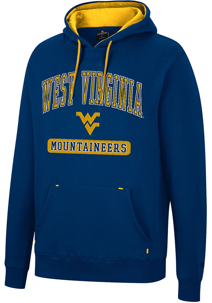 Colosseum West Virginia Mountaineers Mens Scholarship Fleece Hoodie - NAVY