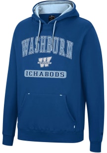 Colosseum Washburn Ichabods Mens Navy Blue Scholarship Fleece Long Sleeve Hoodie
