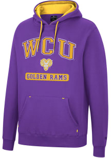 Colosseum West Chester Golden Rams Mens Purple Scholarship Fleece Long Sleeve Hoodie