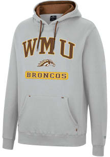 Colosseum Western Michigan Broncos Mens Grey Scholarship Fleece Long Sleeve Hoodie