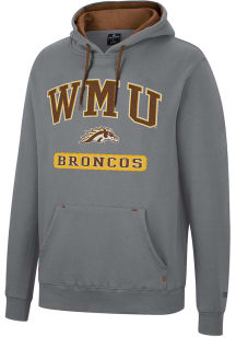 Colosseum Western Michigan Broncos Mens Charcoal Scholarship Fleece Long Sleeve Hoodie