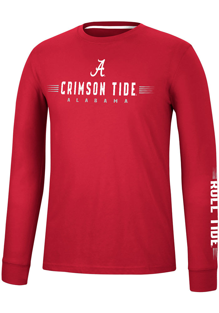 Colosseum Alabama Crimson Tide Crimson Spackler Long Sleeve T Shirt