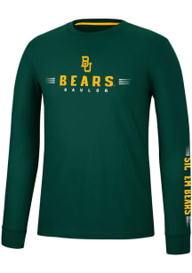Colosseum Baylor Bears Green Spackler Long Sleeve T Shirt
