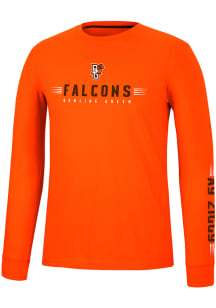 Colosseum Bowling Green Falcons Orange Spackler Long Sleeve T Shirt
