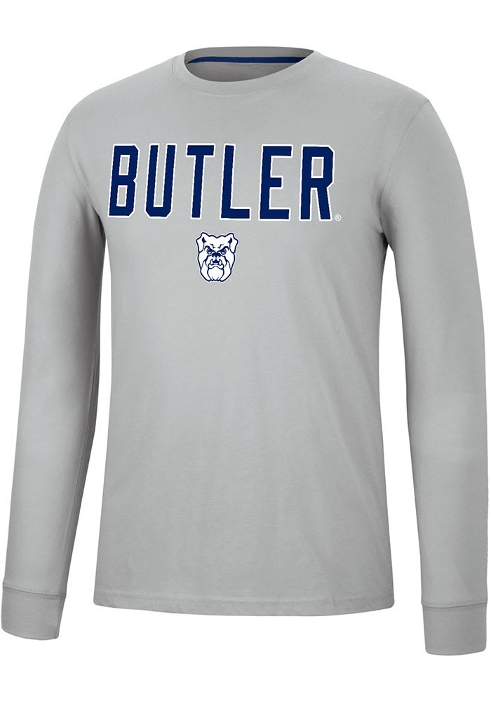 Colosseum Butler Bulldogs Grey Spackler Long Sleeve T Shirt
