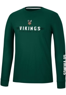 Colosseum Cleveland State Vikings Green Spackler Long Sleeve T Shirt