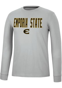Colosseum Emporia State Hornets Grey Spackler Long Sleeve T Shirt