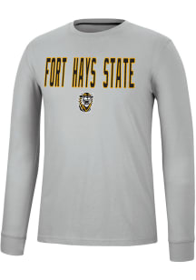 Colosseum Fort Hays State Tigers Grey Spackler Long Sleeve T Shirt