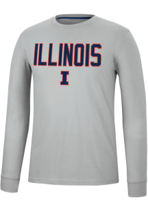Colosseum Illinois Fighting Illini Grey Spackler Long Sleeve T Shirt