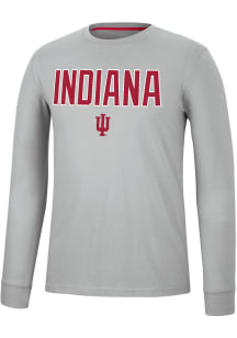 Colosseum Indiana Hoosiers Grey Spackler Long Sleeve T Shirt