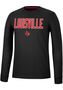 Colosseum Louisville Cardinals Black Spackler Long Sleeve T Shirt