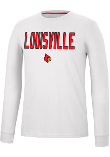 Colosseum Louisville Cardinals White Spackler Long Sleeve T Shirt