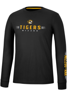 Colosseum Missouri Tigers Black Spackler Long Sleeve T Shirt