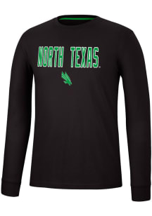 Colosseum North Texas Mean Green Black Spackler Long Sleeve T Shirt
