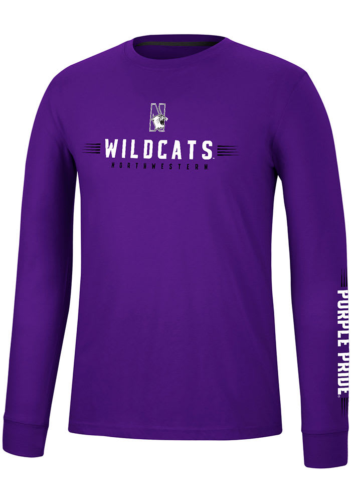 Colosseum Northwestern Wildcats Purple Spackler Long Sleeve T Shirt