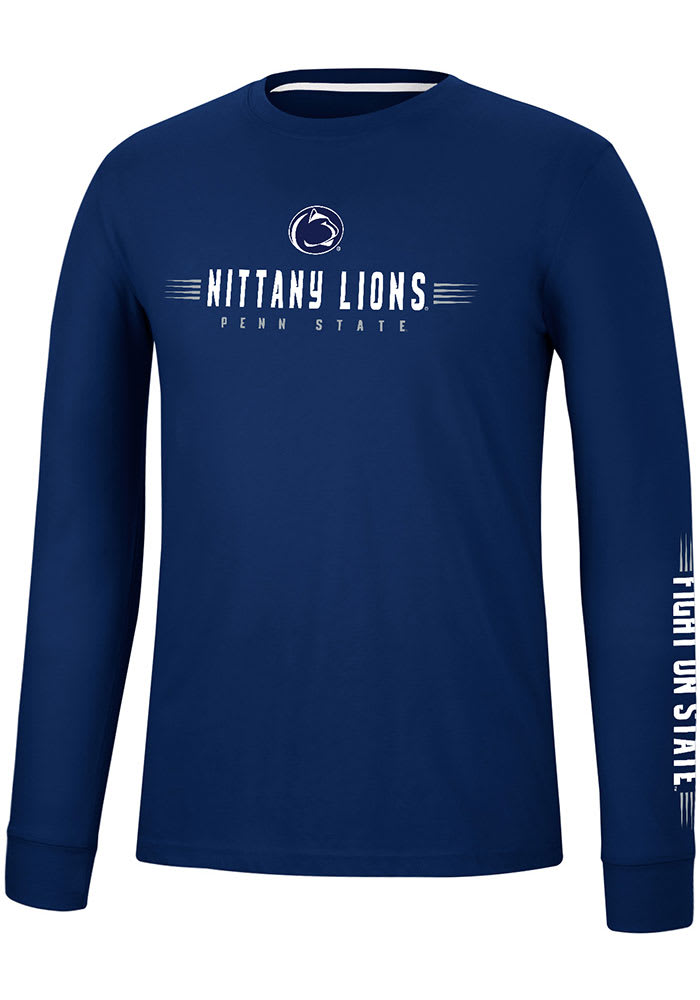 Colosseum Penn State Nittany Lions Navy Blue Spackler Long Sleeve T Shirt