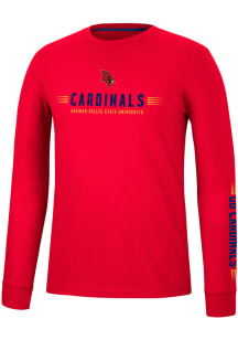 Colosseum Saginaw Valley State Cardinals Red Spackler Long Sleeve T Shirt