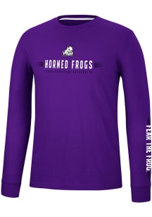 Colosseum TCU Horned Frogs Purple Spackler Long Sleeve T Shirt